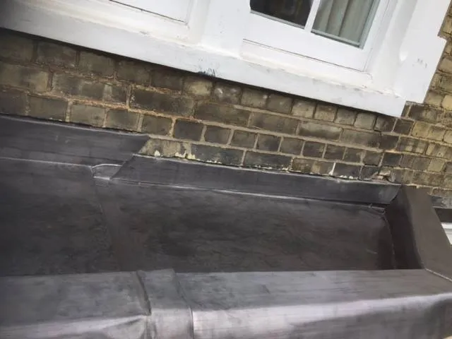 lead flashing on a roof
